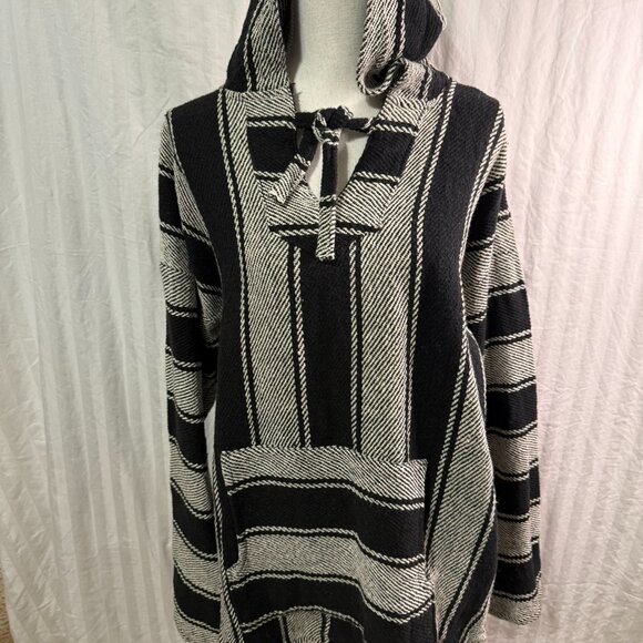 Mexican Hoodie Hippe Surf Poncho Sweater/Sweatshirt - Picture 1 of 6